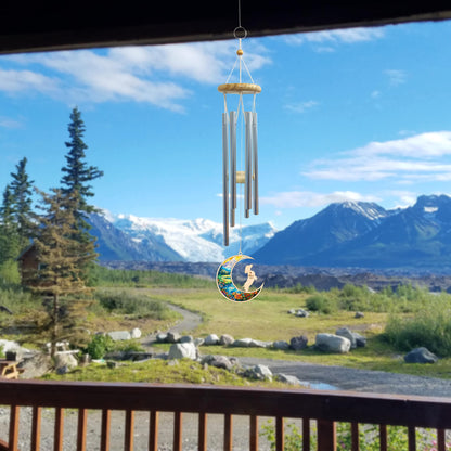 Netecom Dachshund Dog Wind Chimes Memorial, Personalized Pet Memorial Wind Chimes for Dog Suncatcher, Wiener Dog Loss Memorial Ornament, Loss of Pet Sympathy Gift Windchime Outside Garden Decor