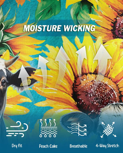 Sunflower Cow 3D Polo Shirt | Netecom