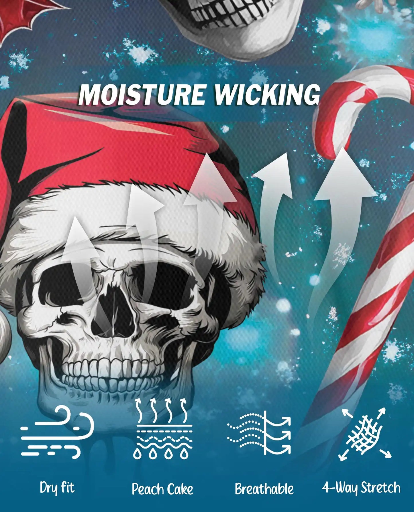 Christmas Skull 3D Polo Shirt for Men – Gothic Holiday Horror Style | Netecom
