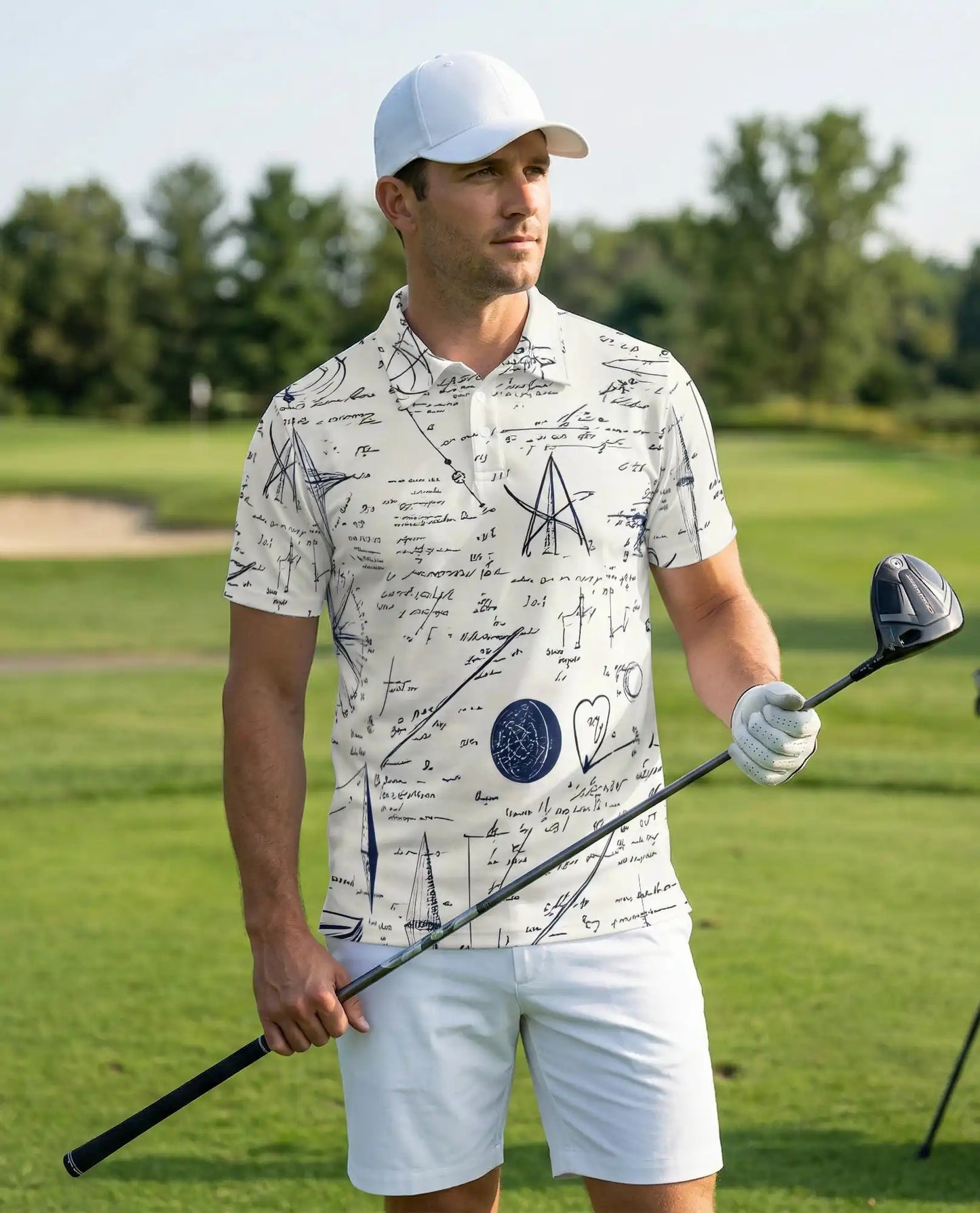 Math Formula Sketch Polo Shirt | Netecom