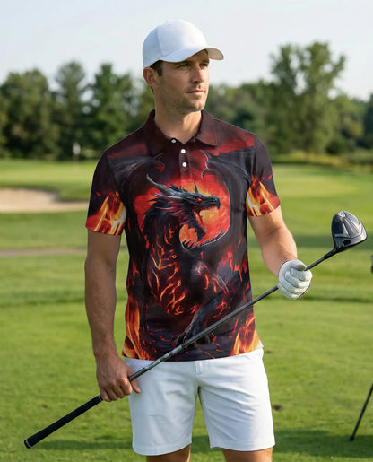 Fire Dragon Fantasy Polo Shirt | Netecom