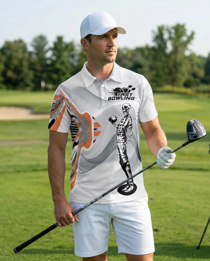 Bowling Polo Shirt – Skeleton Fast Bowling Print | Netecom