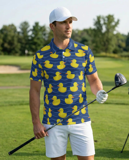 Yellow Duck Pattern Polo Shirt | Netecom