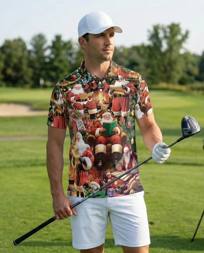 Santa Christmas Polo Shirt – Holiday Festive Style | Netecom