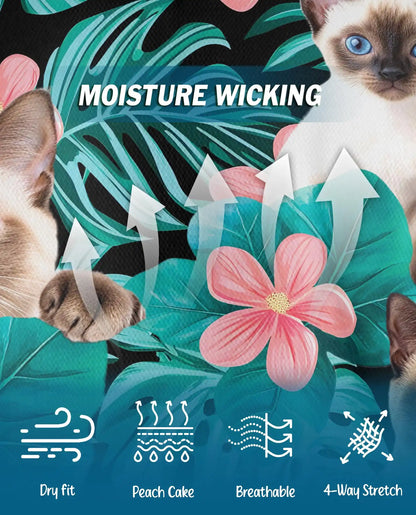 Siamese Cat Tropical Polo Shirt | Netecom