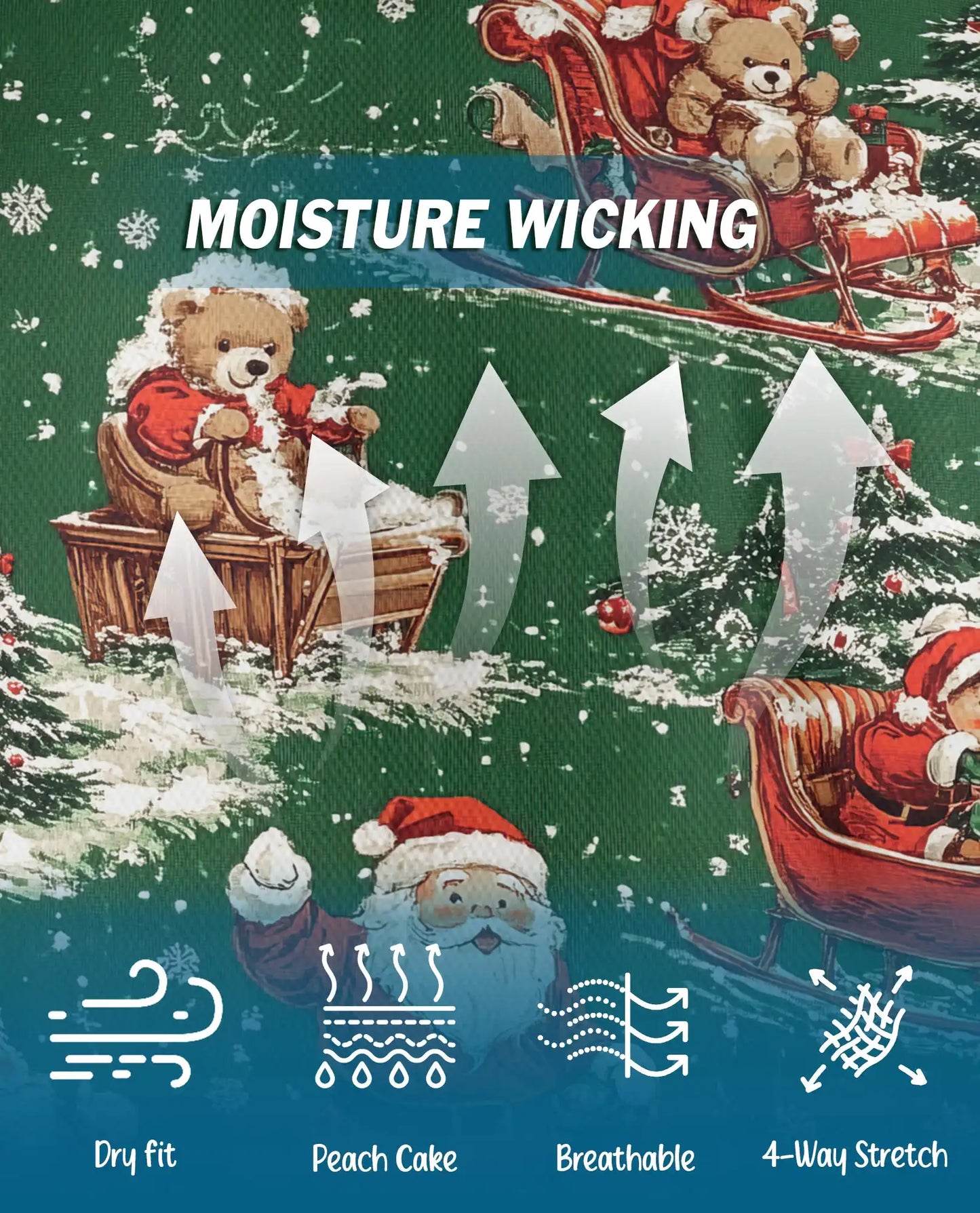 Vintage Santa Christmas 3D Polo Shirt for Men – Retro Holiday Winter Style | Netecom