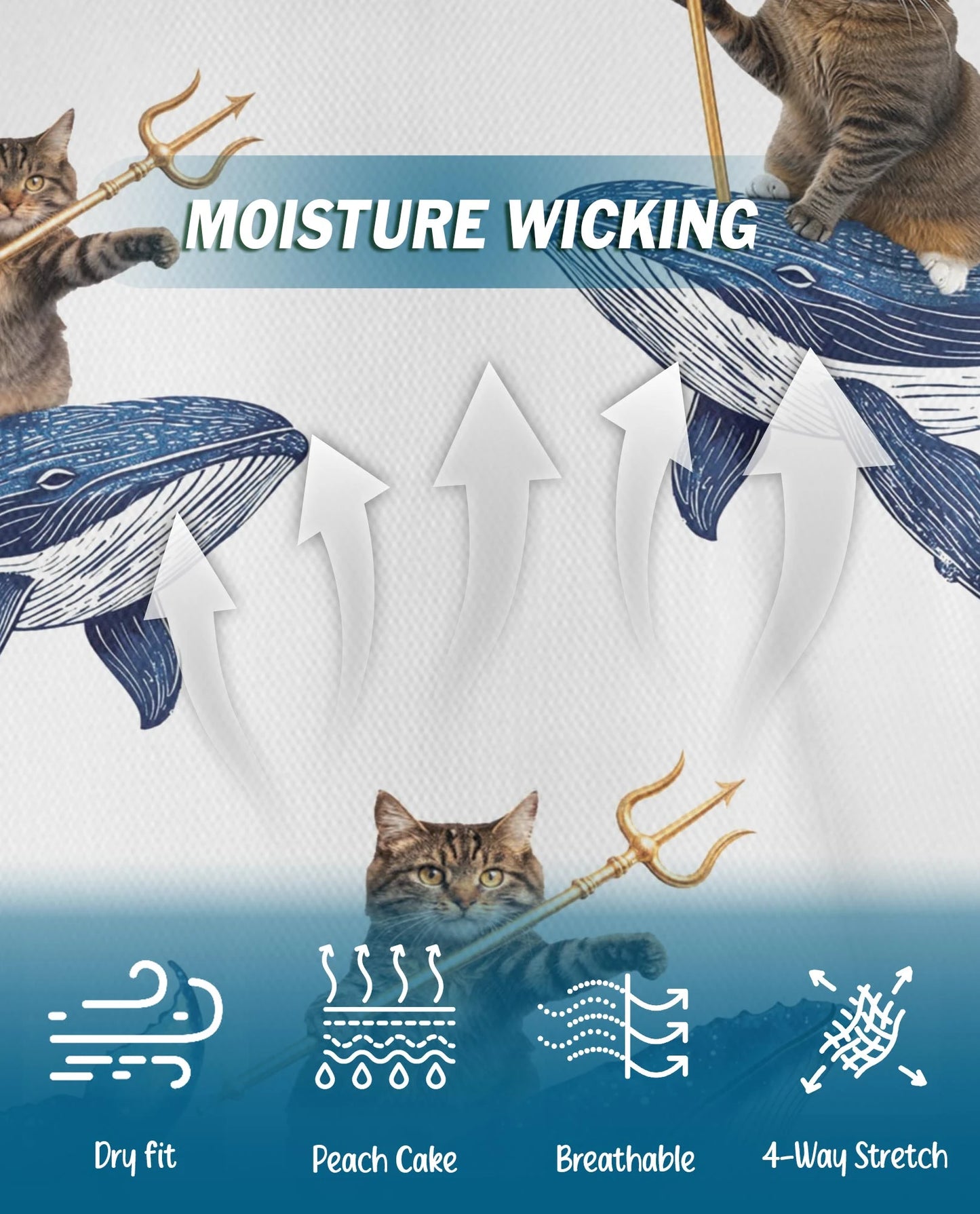 Cat Riding Whale Polo Shirt for Men – Funny Ocean Animal Style | Netecom