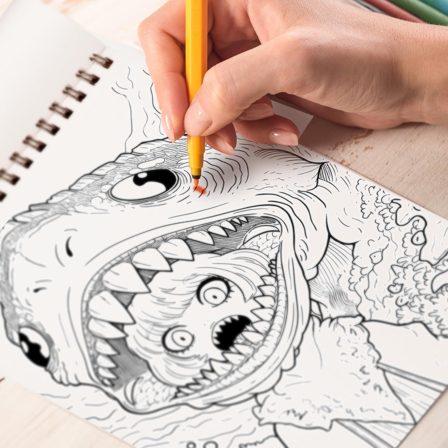 Giant Sea Monster Spiral Bound Coloring Book, Plunge into the Depths with 30 Enchanting Coloring Pages, Exploring the Enigmatic World of Giant Sea Monsters