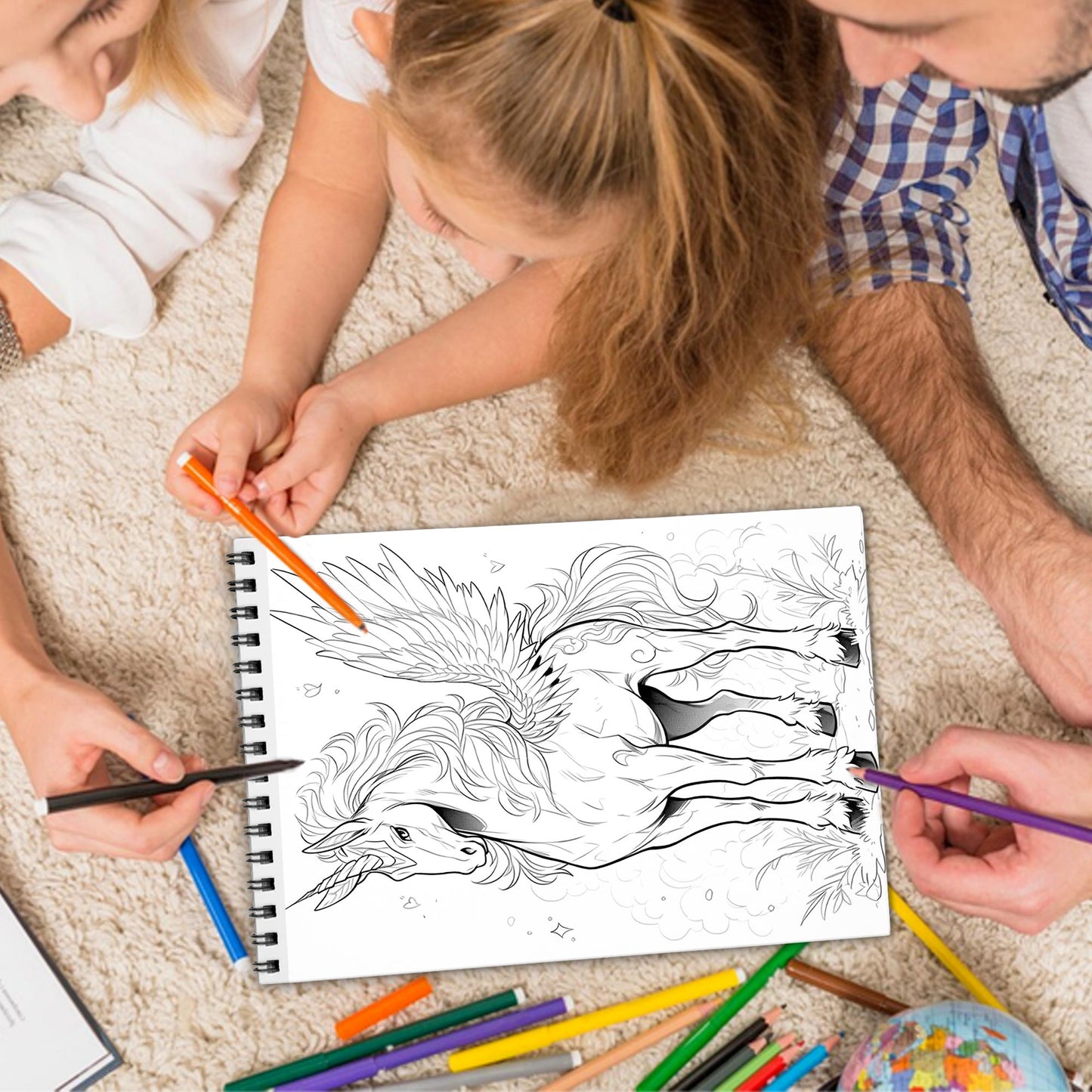 Mythical Creatures Spiral Bound Coloring Book, Fantastic Creatures for a Mythical Adventure, Perfect for Fans of Fantasy and Legendary Beasts