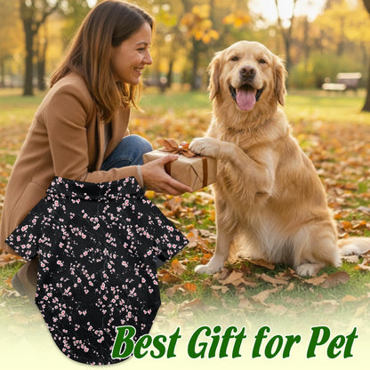 Cherry Blossom Floral Print Hawaii Dog and Owner Japanese Matching Button Shirts