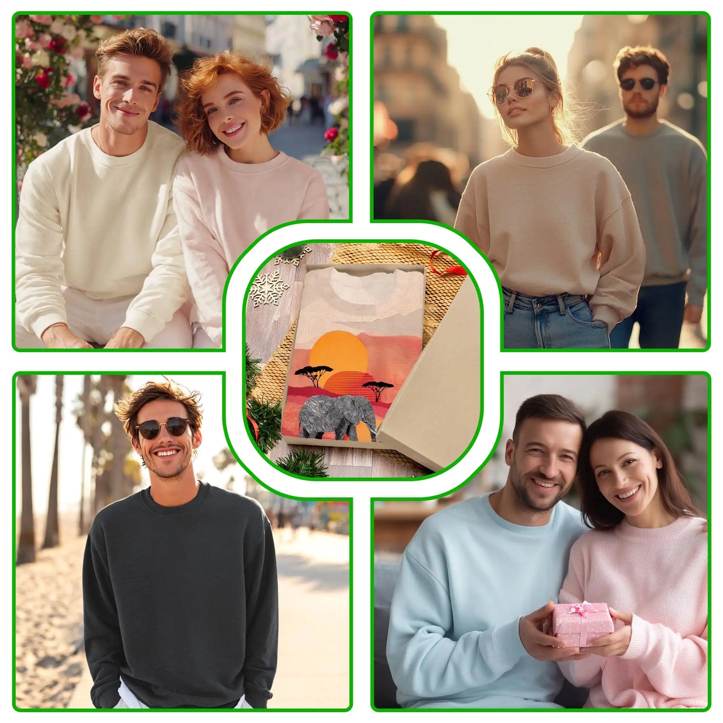 Mandala Elephants Sweatshirt, 3D All Over Print Boho Elephant Crewneck Pullover for Men Women, Elephant Lover Gift - Netecom
