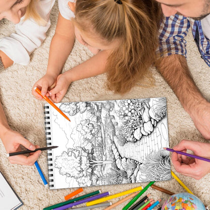 Country Farm Spiral Bound Coloring Book, Rustic Farm Scenes for a Relaxing Country Escape, Ideal for Those Seeking Rural Charm and Peaceful Art