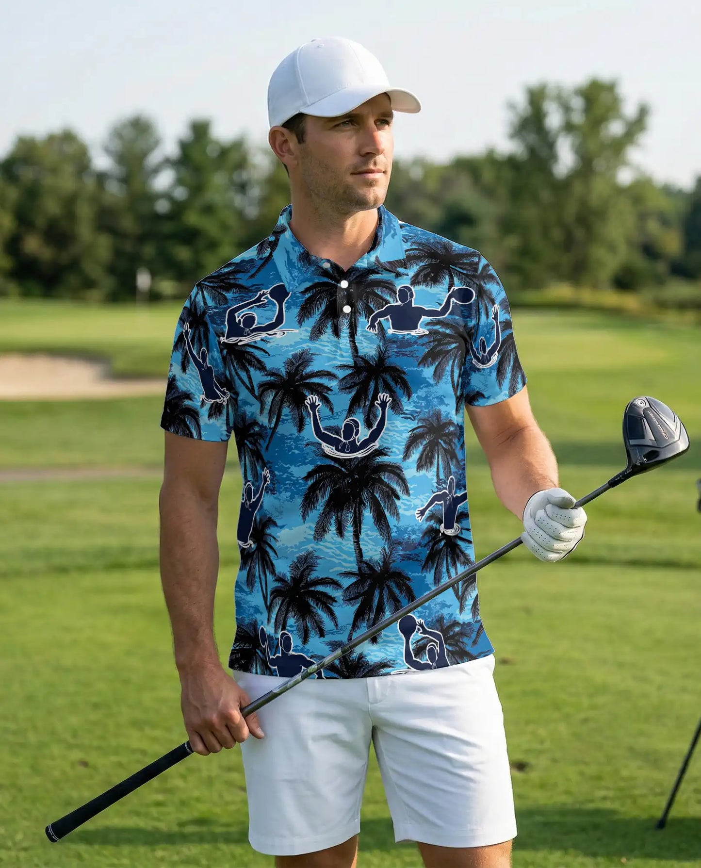 Pickleball Hawaiian Polo Shirt - Tropical Paddle Sport Style | Netecom