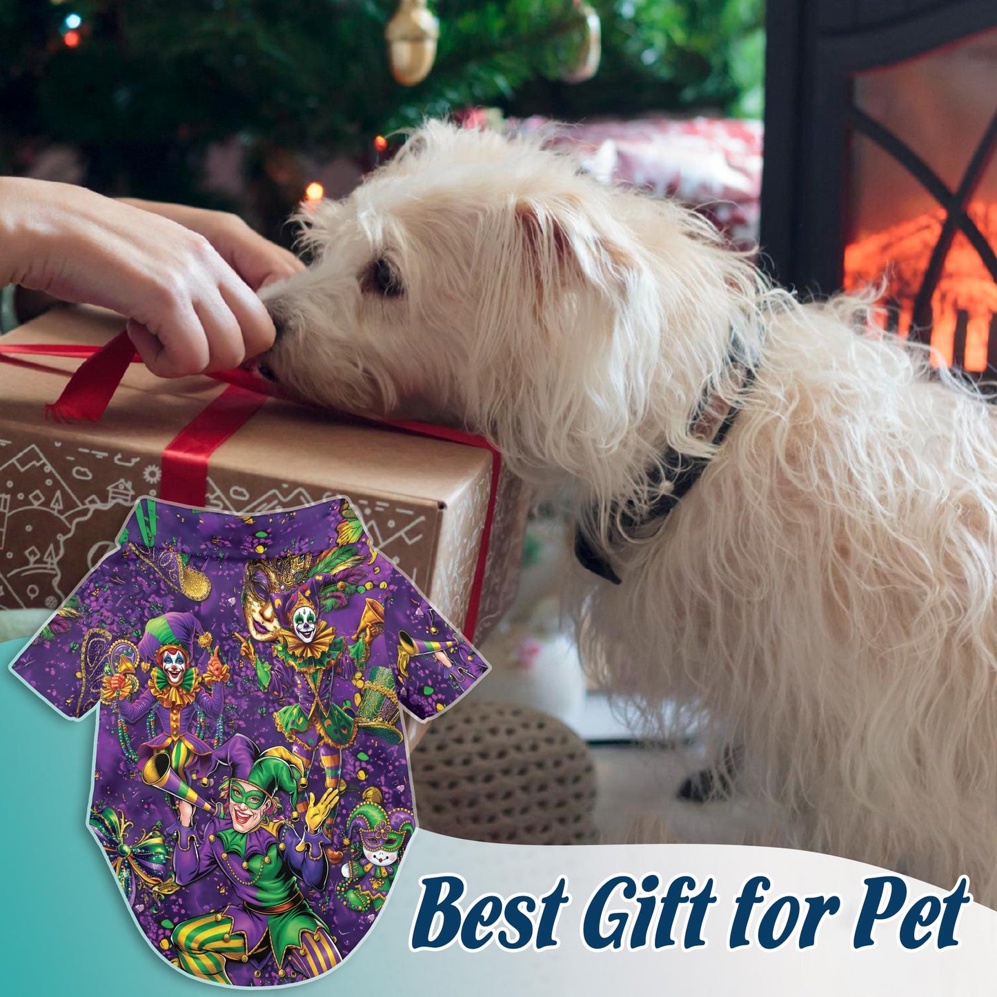 Matching Dog and Owner Mardi Gras Clown Hawaiian Shirts – Fun Tropical Beach Outfit