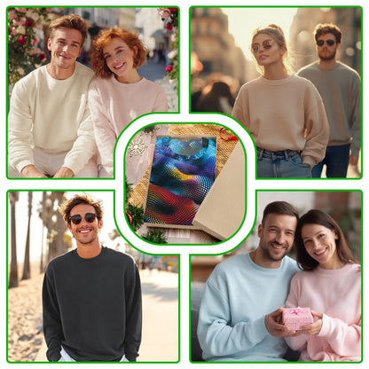 Dynamic Dots Sweatshirt, 3D All Over Print Abstract Polka Dot Crewneck Pullover for Men Women, Colorful Pattern Lover Gift - Netecom