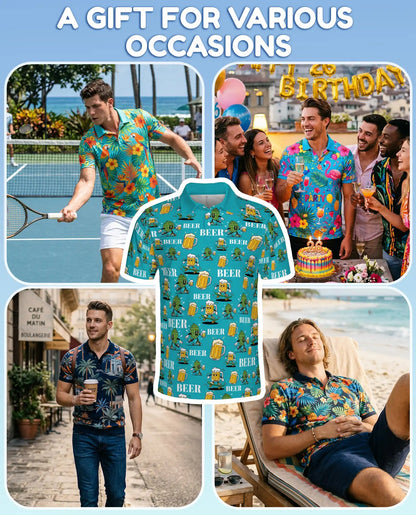 Funny Beer Polo Shirt - Craft Brew Party Tropical Style | Netecom
