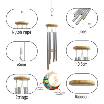 Netecom Dachshund Dog Wind Chimes Memorial, Personalized Pet Memorial Wind Chimes for Dog Suncatcher, Wiener Dog Loss Memorial Ornament, Loss of Pet Sympathy Gift Windchime Outside Garden Decor
