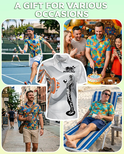 Bowling Polo Shirt – Skeleton Fast Bowling Print | Netecom