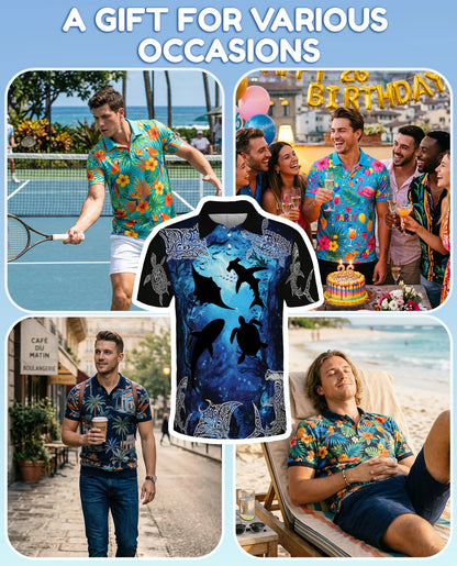 Amazing Ocean World Polo Shirt for Men – Tropical Marine Life Style | Netecom