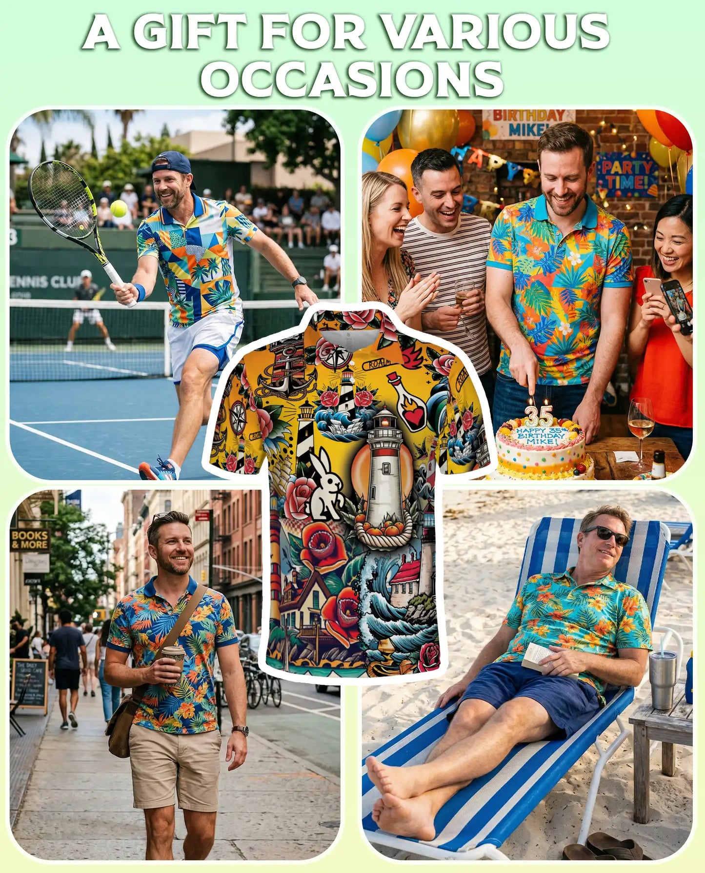Tattoo Lighthouse Polo Shirt | Netecom