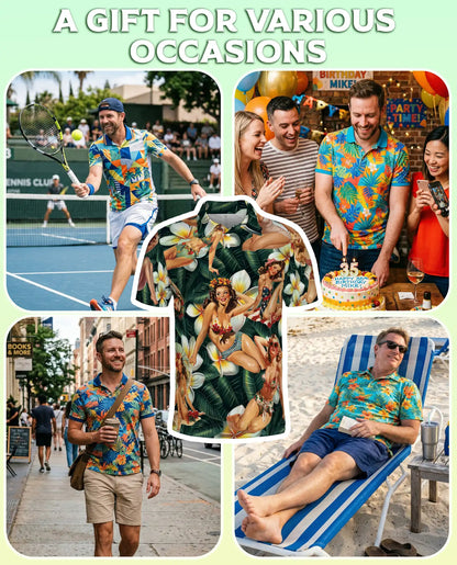 Vintage Pin Up Tropical Polo Shirt | Netecom