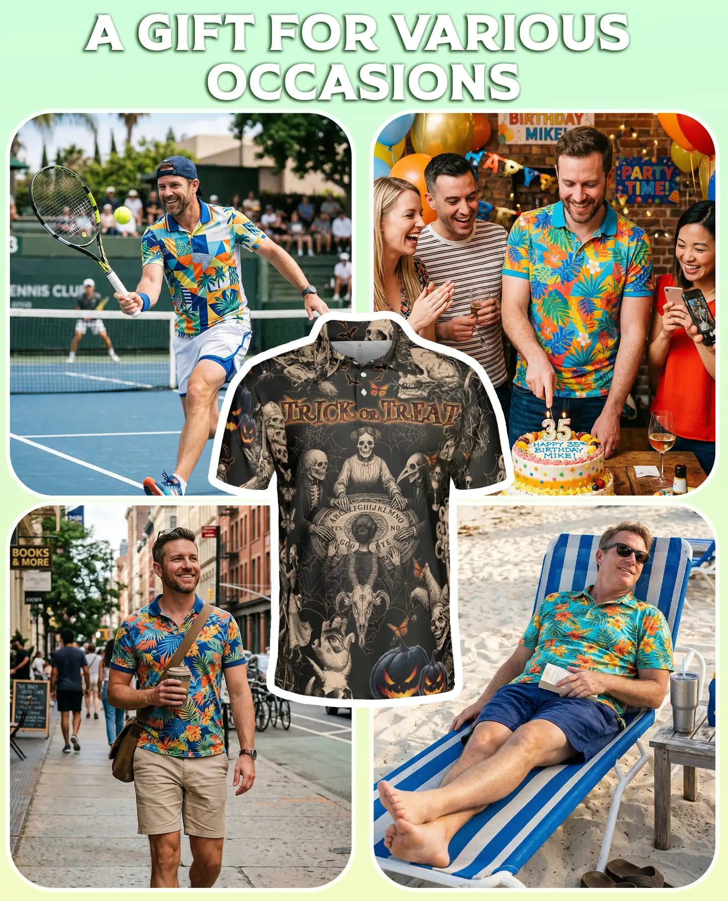 Halloween Skull Polo Shirt – Trick or Treat Style | Netecom