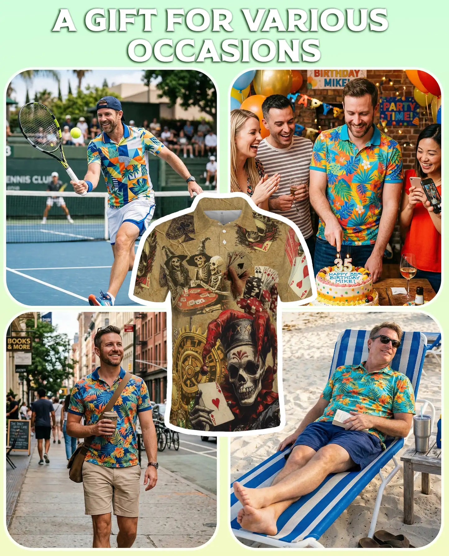 Skull Poker Casino Polo Shirt | Netecom