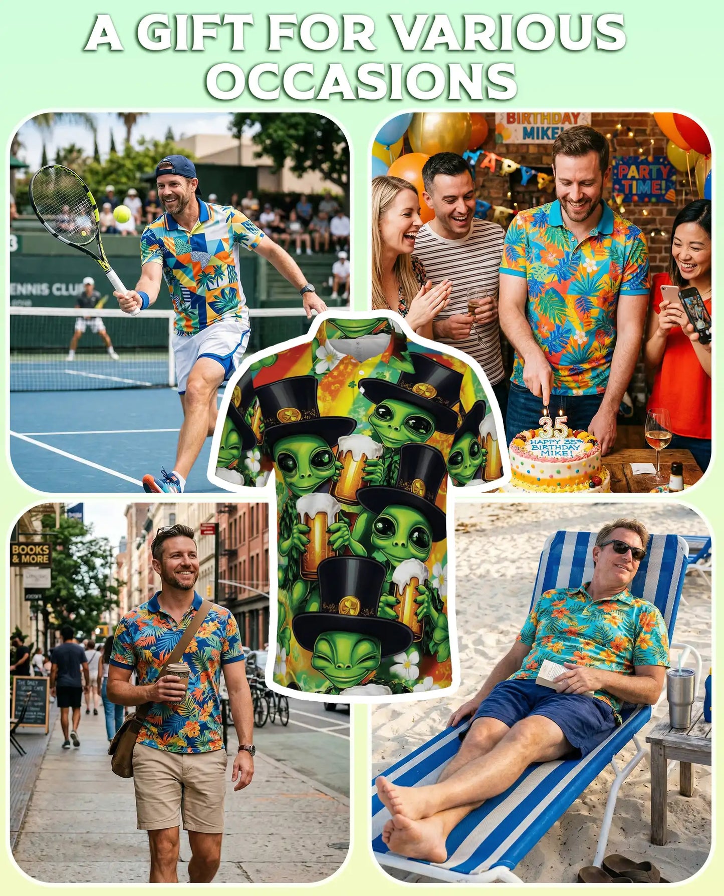 Alien St Patrick’s Polo Shirt – Funny Beer | Netecom