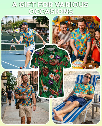 BBQ Tropical Polo Shirt | Netecom
