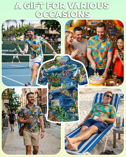 Alien Tropical Beach Polo Shirt | Netecom