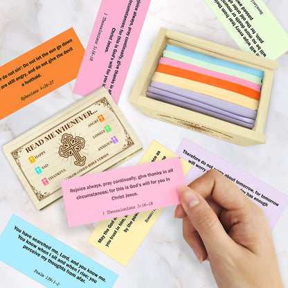 Netecom Personalized Bible Verse Prayer Box for Couples – Love-Themed Wooden Scripture Box with 150 Color-Coded Verses & Custom Name Prayer Cross, Christian Couples Gift for Valentine’s Day