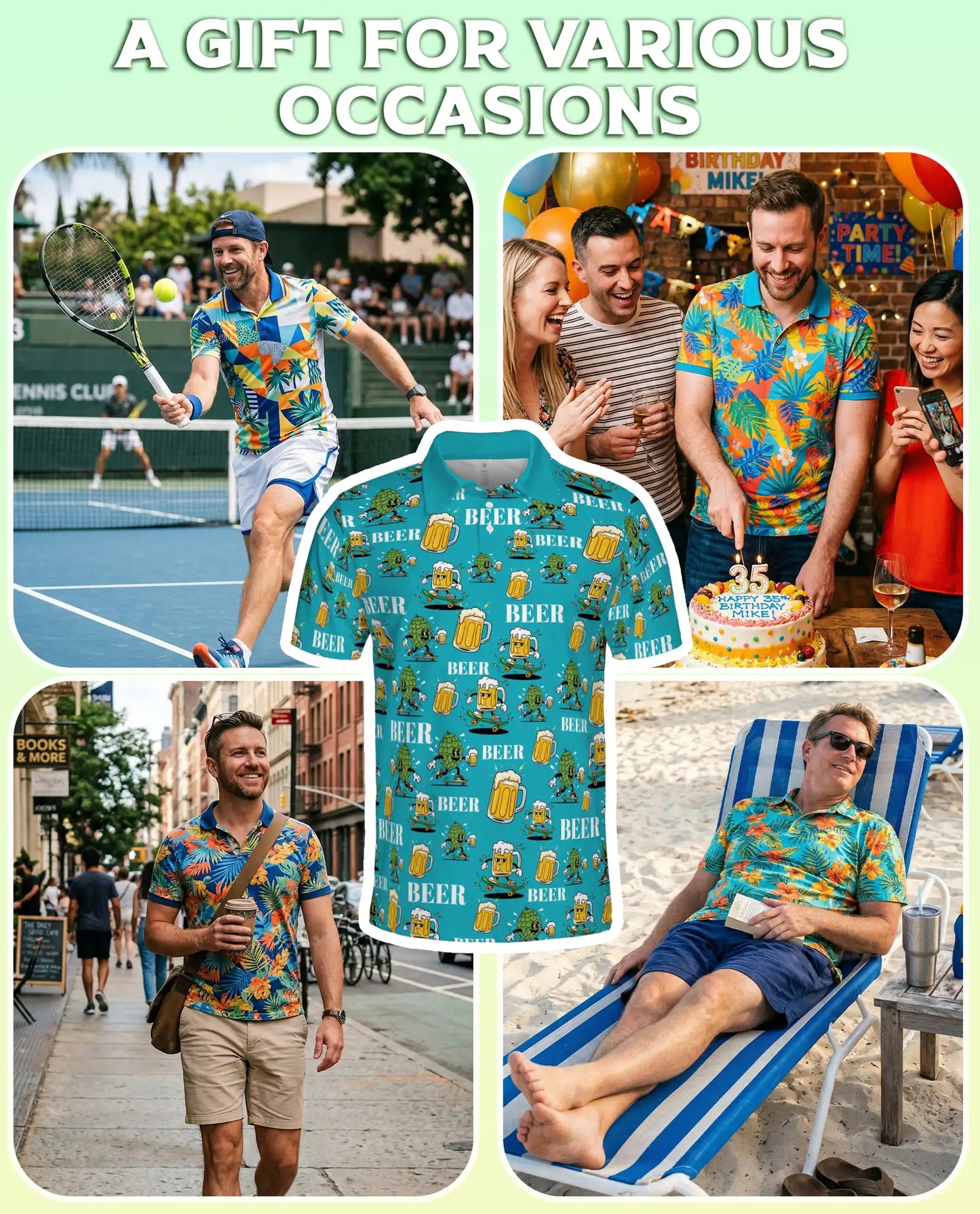 Beer Skate Polo Shirt – Funny Craft Beer Style | Netecom