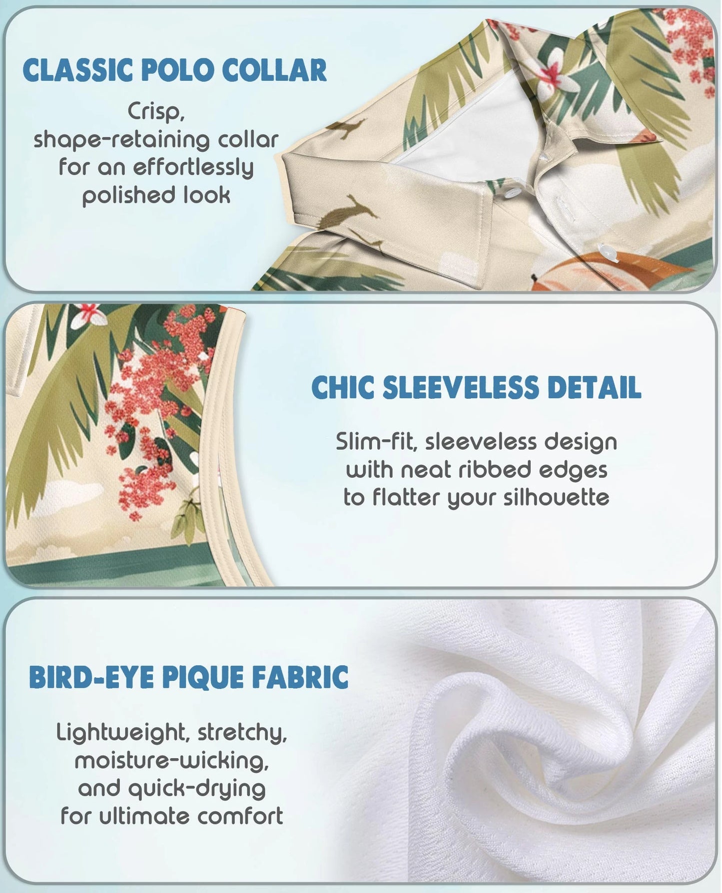 Corgi Summer Beach Sleeveless Polo Shirt for Women | Netecom