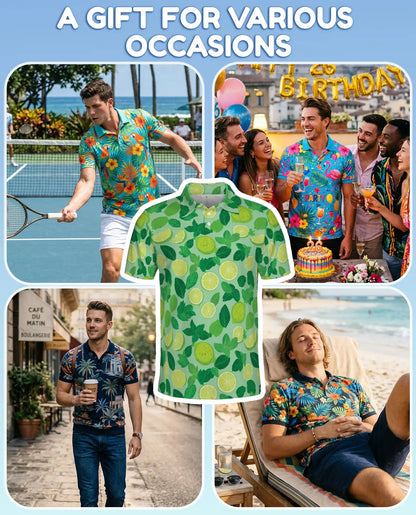 Lime Mint Polo Shirt - Fresh Citrus Summer Style | Netecom