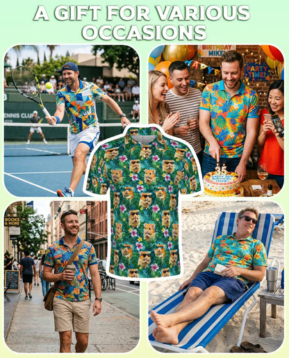 Funny Hamster Hawaiian Polo Shirt | Netecom