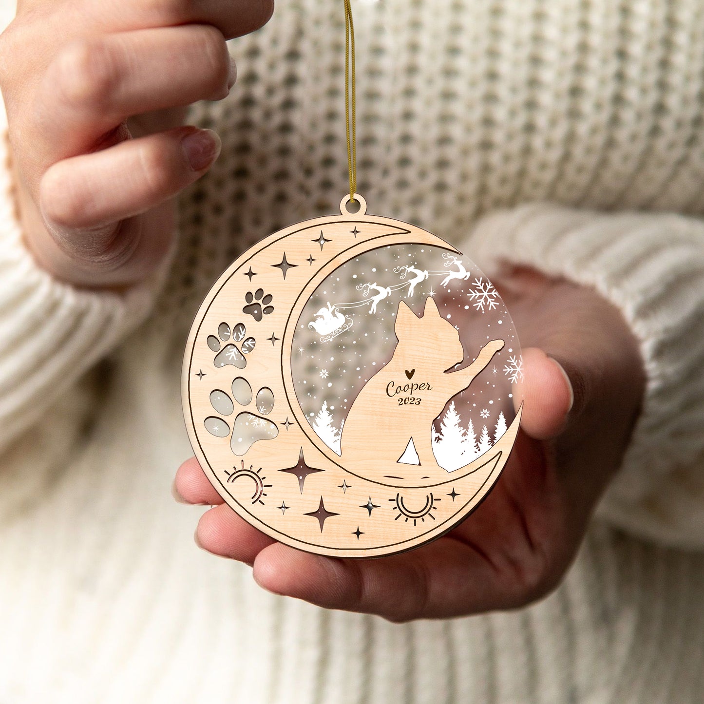 Netecom Boston Terrier Dog Memorial Suncatcher, Personalized Boston Bull Terrier Christmas Ornament Bereavement Gifts for Loss of Pet, Dog Death Sympathy Gifts Pet Loss Sun Catchers, Dog Grief Gift