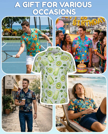 Kiwi Popsicle Polo Shirt for Men – Fresh Summer Style | Netecom