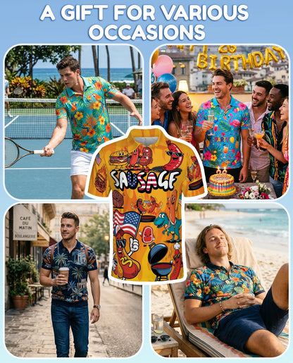 Funny Sausage Polo Shirt for Men – Cute Food Lover Style | Netecom