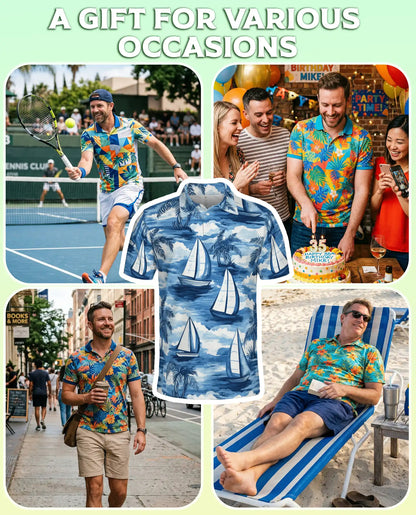 Sailboat Tropical Polo Shirt | Netecom