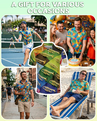 Trumpet Music Hawaiian Polo Shirt | Netecom