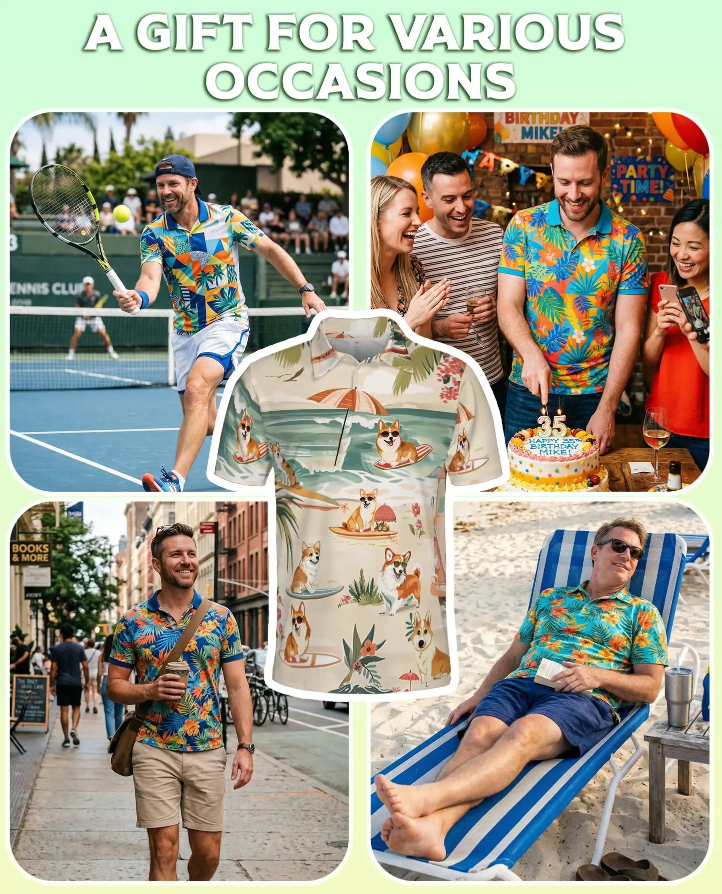 Corgi Hawaiian Polo Shirt | Netecom
