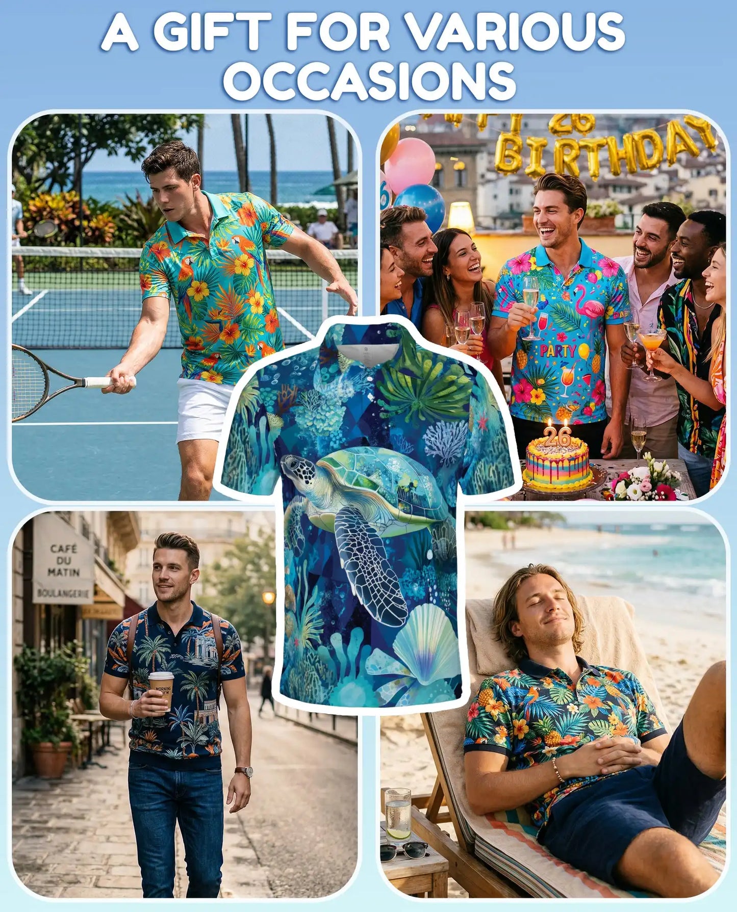 Sea Turtle Ocean Polo Shirt | Netecom