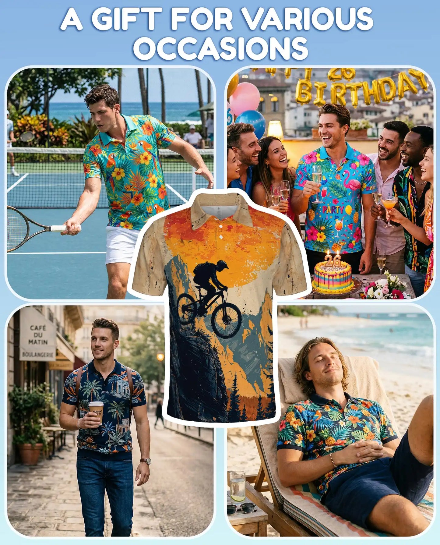 Mountain Biking Polo Shirt - Adventure Trail Rider Style | Netecom