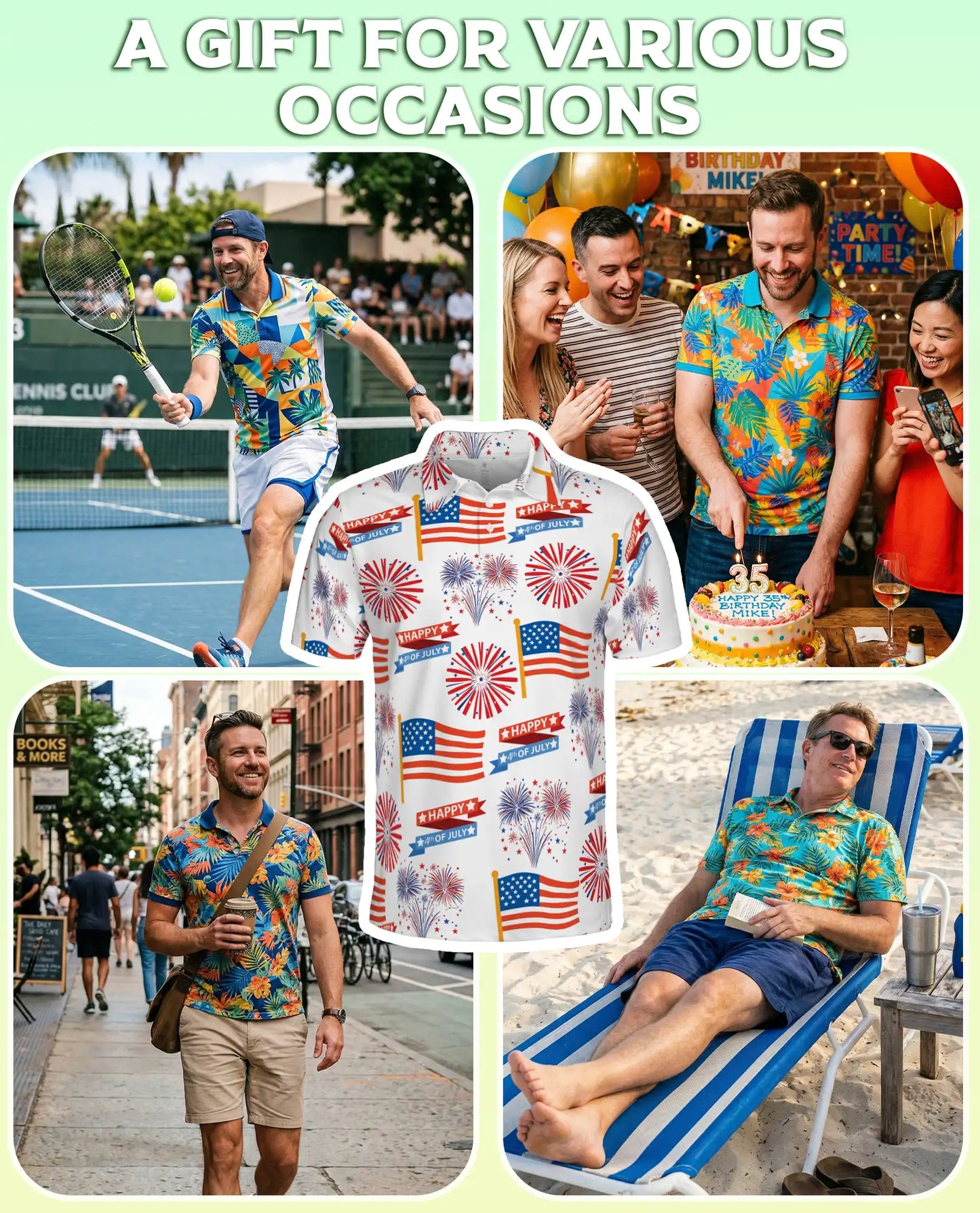 4th of July Fireworks Polo Shirt | Netecom