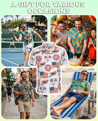 4th of July Fireworks Polo Shirt | Netecom