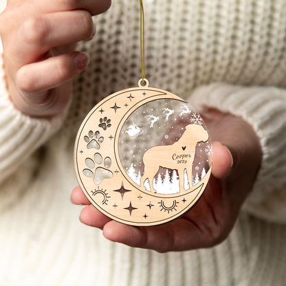 Netecom Bullmastiff Dog Memorial Suncatcher, Personalized Bullmastiff Christmas Ornament with Date Name Bereavement Gifts for Loss of Pet, Dog Death Sympathy Gifts for Pet Loss Sun Catchers
