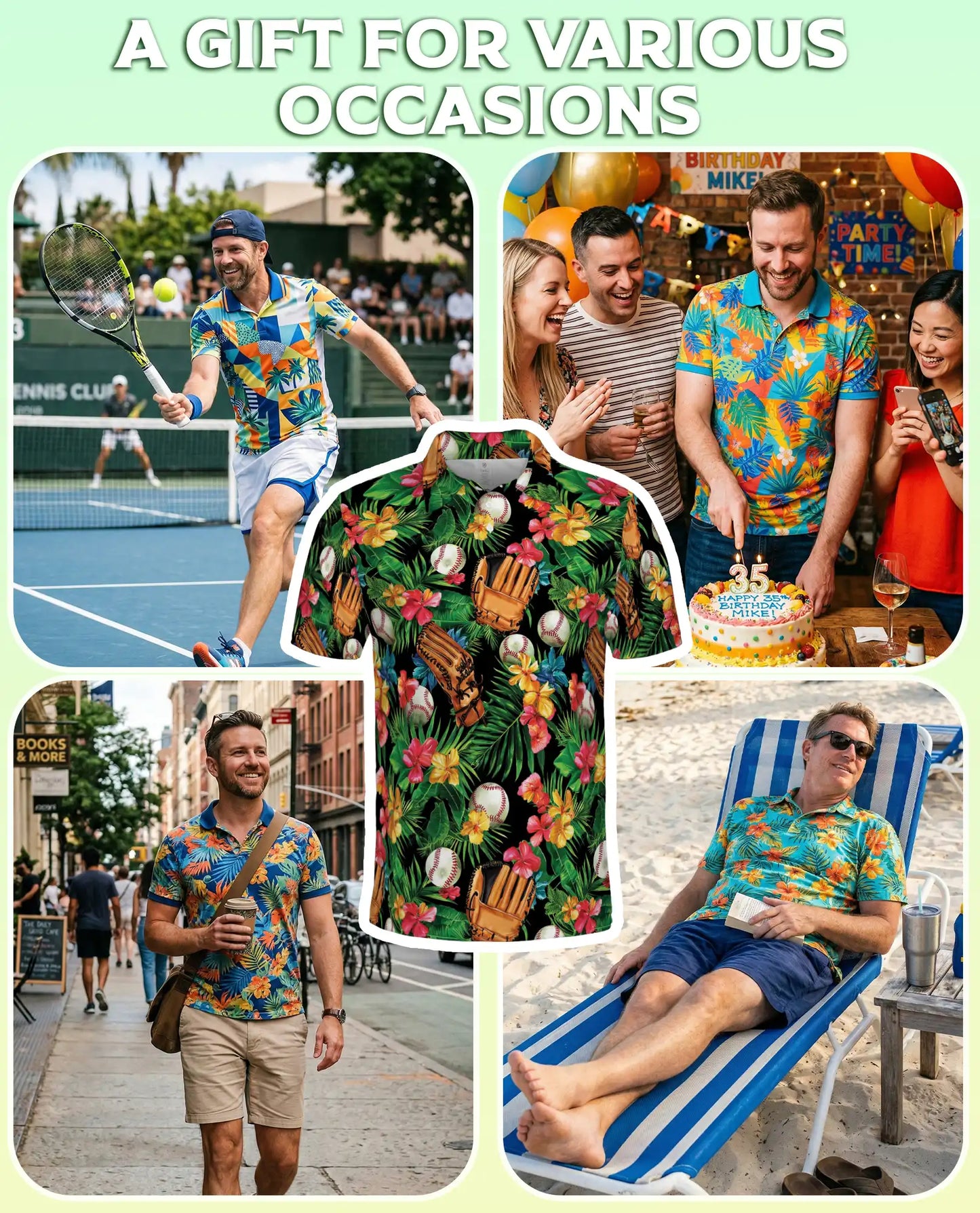 Baseball Hawaiian Polo Shirt – Floral Summer Style | Netecom