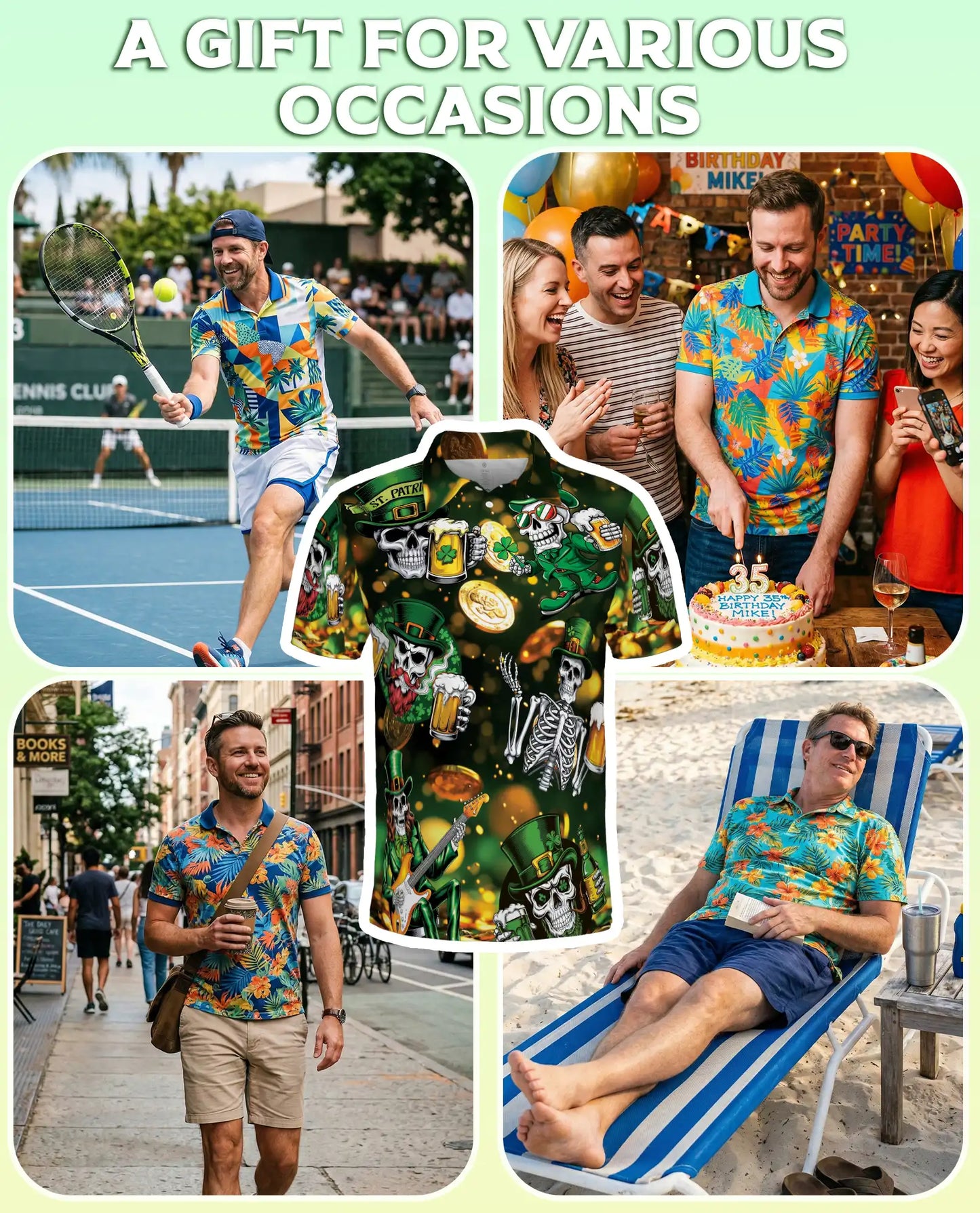 St. Patrick Skull Beer Polo Shirt | Netecom