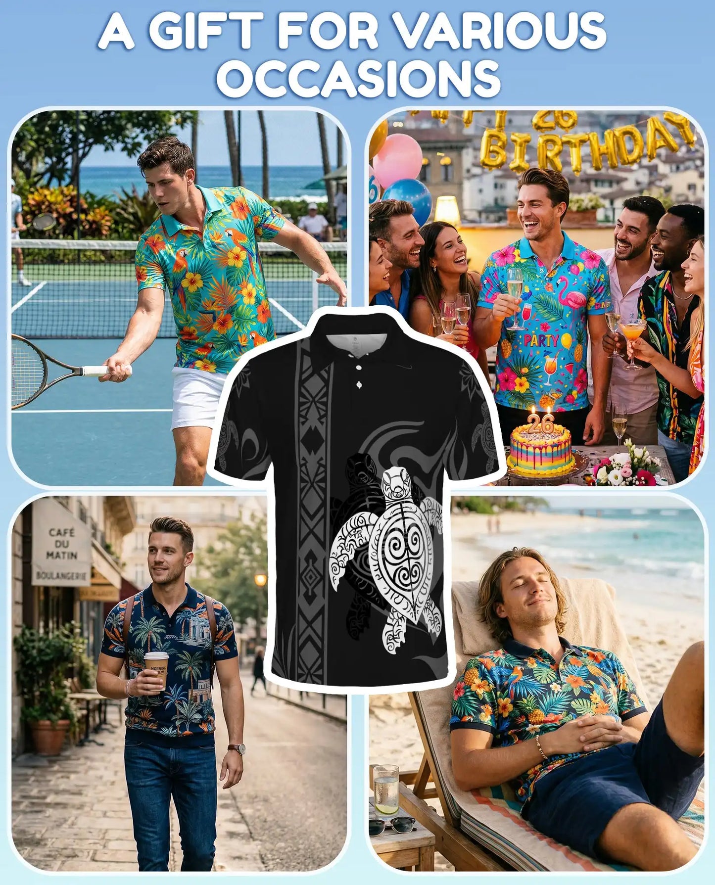 Polynesian Turtle Polo Shirt | Netecom
