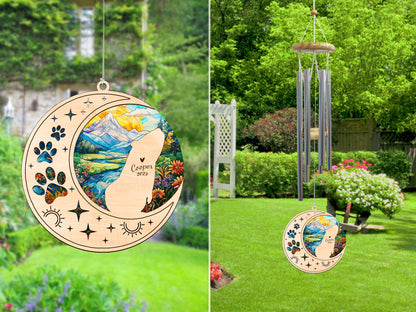 Netecom Guinea Pig Wind Chimes Memorial, Personalized Pet Memorial Windchime for Guinea Pig Suncatcher, Guinea Pig Loss Memorial Ornament, Loss of Pet Remembrance Gift, Sympathy Pet Wind Chimes Outdoor Garden